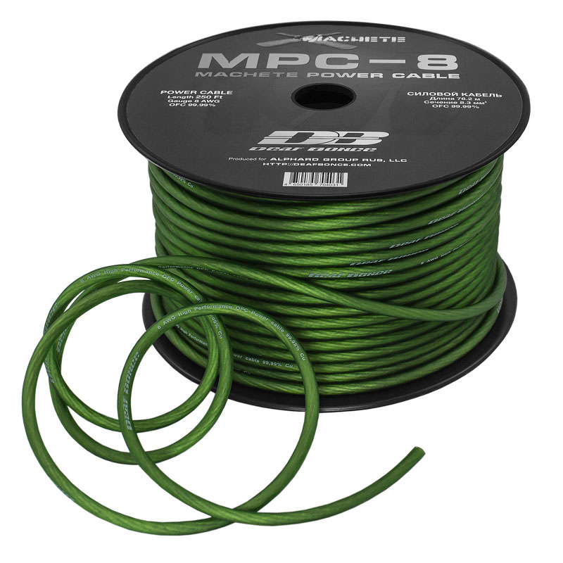 Alphard MPC-8GA кабель силовой 8 GA Green